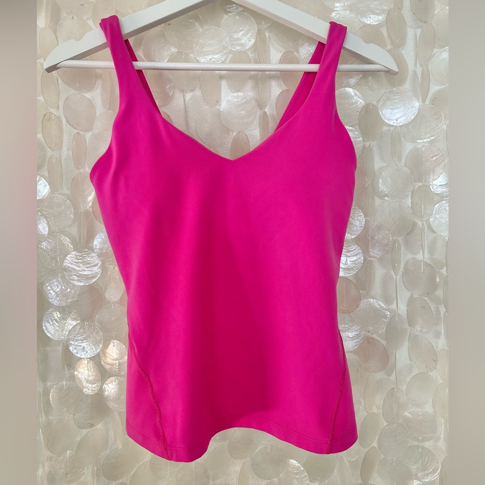 Lululemon Align *Nulu Tank, Waist Length 🩷 Sonic Pink Women’s size 6 EUC